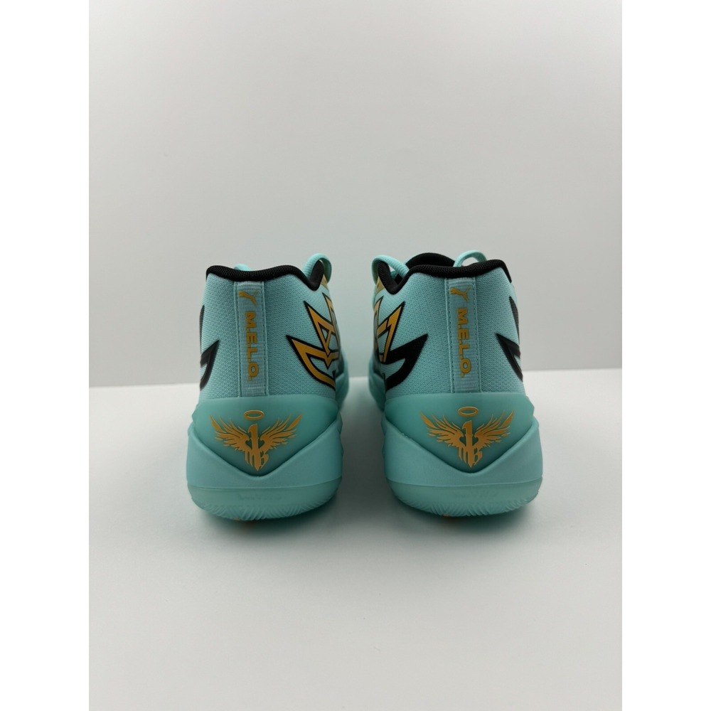 NEW‎ PUMA MELO MB.02 ELEKTRO AQUA HONEYCOMB CHARLOTTE HORNETS Size 13 Men's - Picture 2 of 6